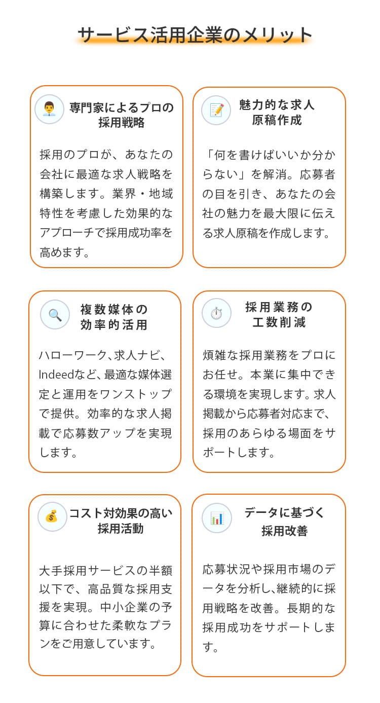 サービス活用企業のメリット